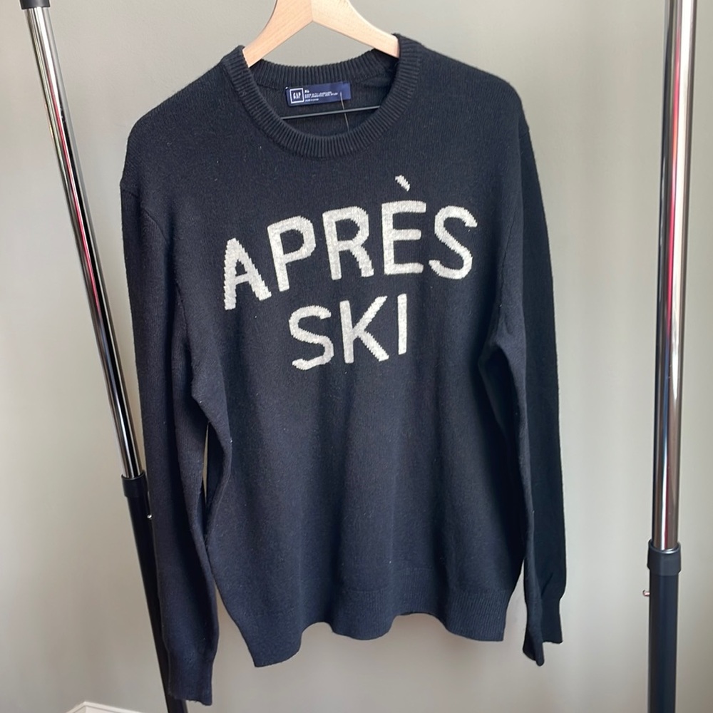 Wool blend ski sweater